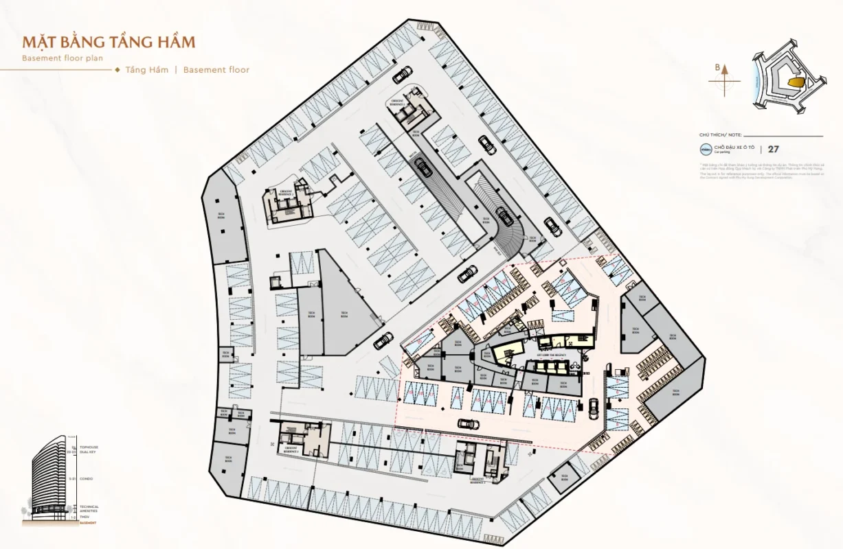 The Regency Phú Mỹ Hưng Quận 7 | Giá Bán, Mặt Bằng, Tiến Độ 2026 56 Mặt bằng tầng hầm