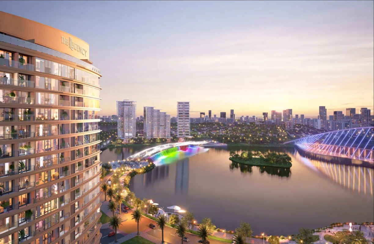 The Regency Phú Mỹ Hưng Quận 7 | Giá Bán, Mặt Bằng, Tiến Độ 2026 37 Phối cảnh nhìn Cầu Ánh Trang từ căn hộ The Regency